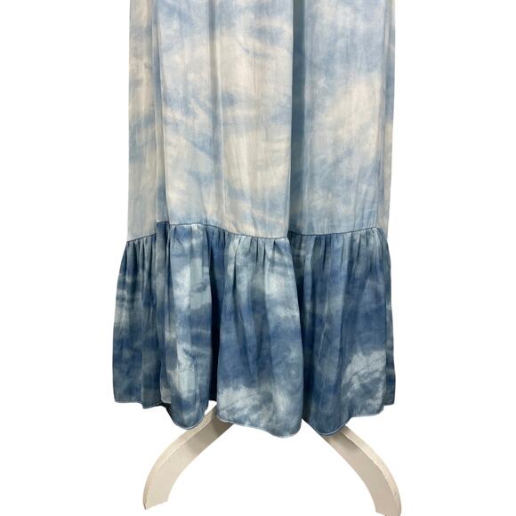 Free People Full On Maxi Slip Dress in Sea Combo XS Beachy Resort Vacation Boho - Picture 8 of 13